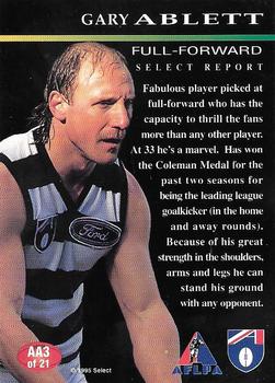 1995 Select AFL - All-Australian Team #AA3 Gary Ablett Back